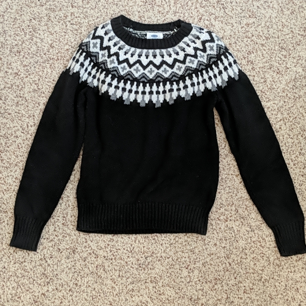 Old Navy crew neck fair isle sweater